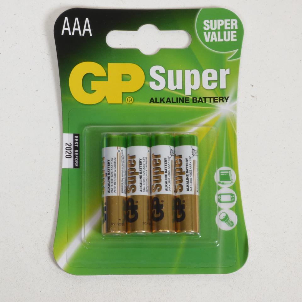 Batterie GP Battery pour Auto AAA LR03 LR3 LR03C LR03 BP4 Neuf