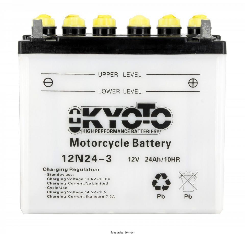 Batterie Kyoto pour Auto 12N24-3 / 12V 24Ah Neuf