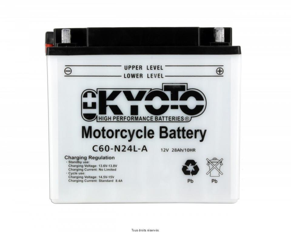 Batterie Kyoto pour Moto BMW 750 K 75 S Abs 1989 à 1995 Y60-N24L-A / 12V 28Ah Neuf