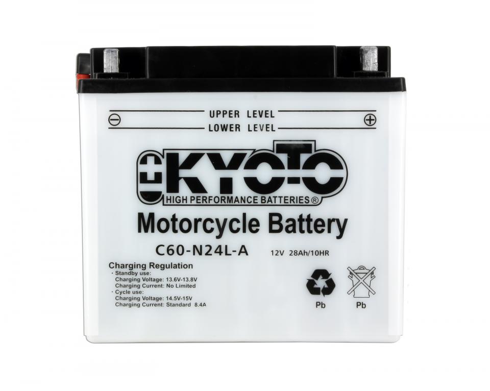 Batterie Kyoto pour Moto BMW 750 K 75 S Abs 1989 à 1995 Y60-N24L-A / 12V 28Ah Neuf