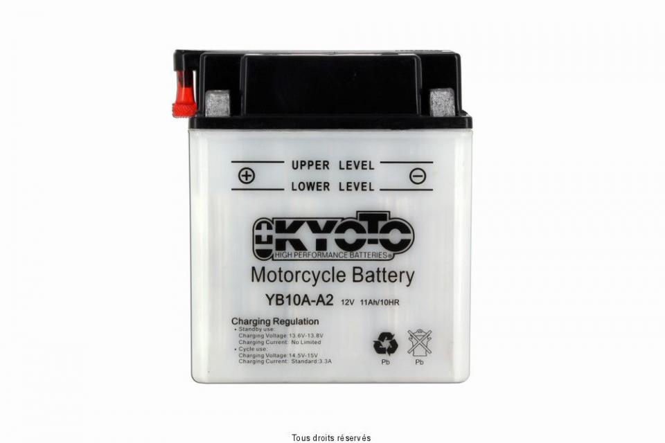 Batterie Kyoto pour Quad Kawasaki 250 KLF Bayou 2002 à 2009 YB10A-A2 / 12V 11Ah Neuf