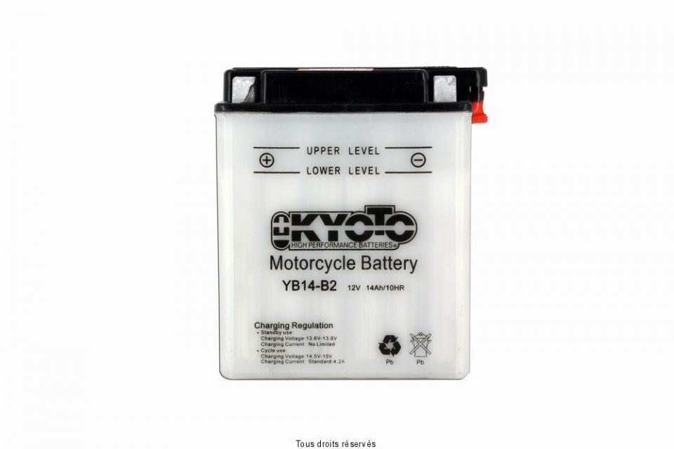 Batterie Kyoto pour Moto Honda 350 Cb Sg Sj 1986 à 1990 YB14-B2 / 12V 14Ah Neuf