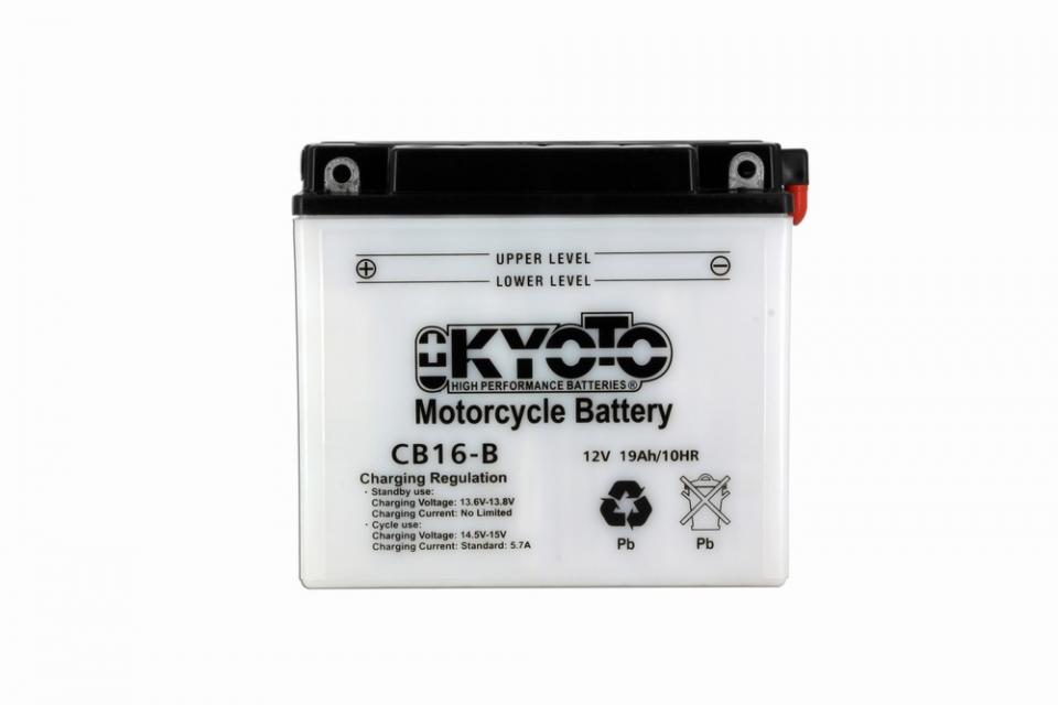 Batterie Kyoto pour Moto Harley Davidson 1340 FXRS Low Rider 1985 à 1986 YB16-B / 12V 19Ah Neuf