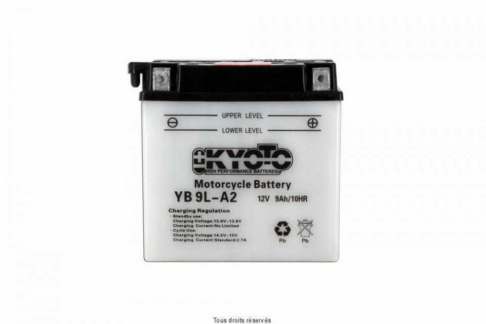 Batterie Kyoto pour Moto MZ 125 SM 2001 à 2006 YB9L-A2 / 12V 9Ah Neuf