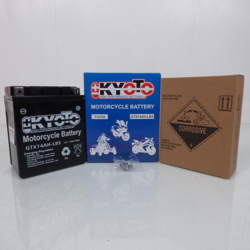 Batterie Kyoto pour moto pour moto Guzzi 750 Nevada Ie Aquila Nera 2012-2015 YTX14AH-LBS / 12V 12Ah Neuf