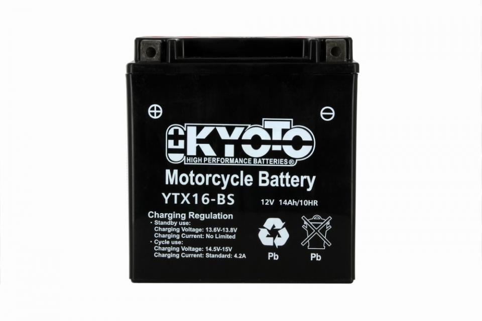 Batterie Kyoto pour Moto Kawasaki 1700 Vn Voyager Abs 2009 à 2014 YTX16-BS / 12V 14Ah Neuf