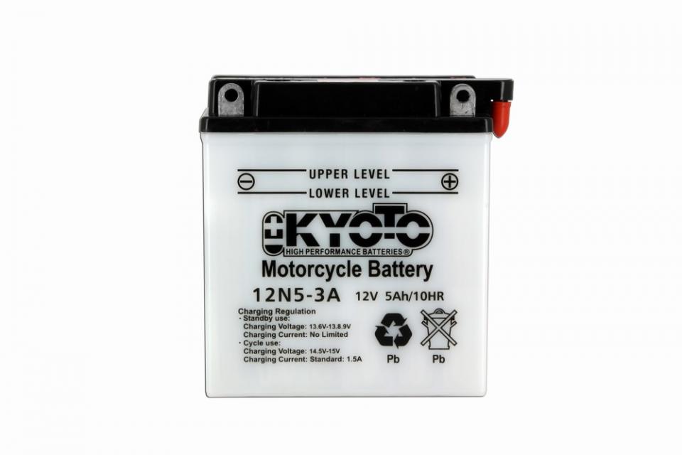 Batterie Kyoto pour Moto Yamaha 500 Rd Lc 1984 à 1986 12N5-3A / 12V 5Ah Neuf