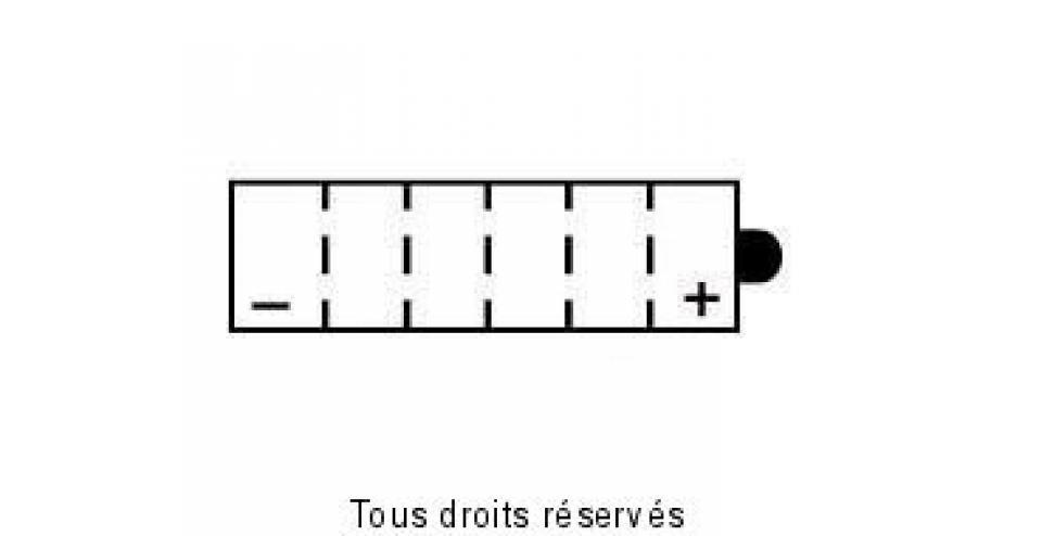 Batterie Kyoto pour Moto Yamaha 400 Rd Dx 1978 12N5.5A-3B / 12V 5.5Ah Neuf