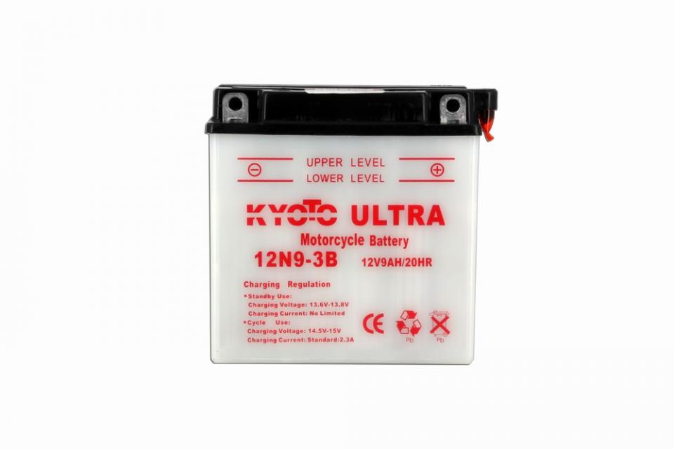 Batterie Kyoto pour Moto Hyosung 125 Ga Cruise I 1995 à 1998 12N9-3B / 12V 9Ah Neuf