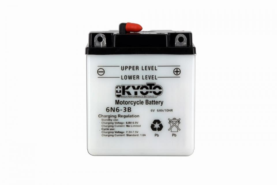 Batterie Kyoto pour Moto Honda 125 CG 1977 à 1984 6N6-3B / 6V 6Ah Neuf