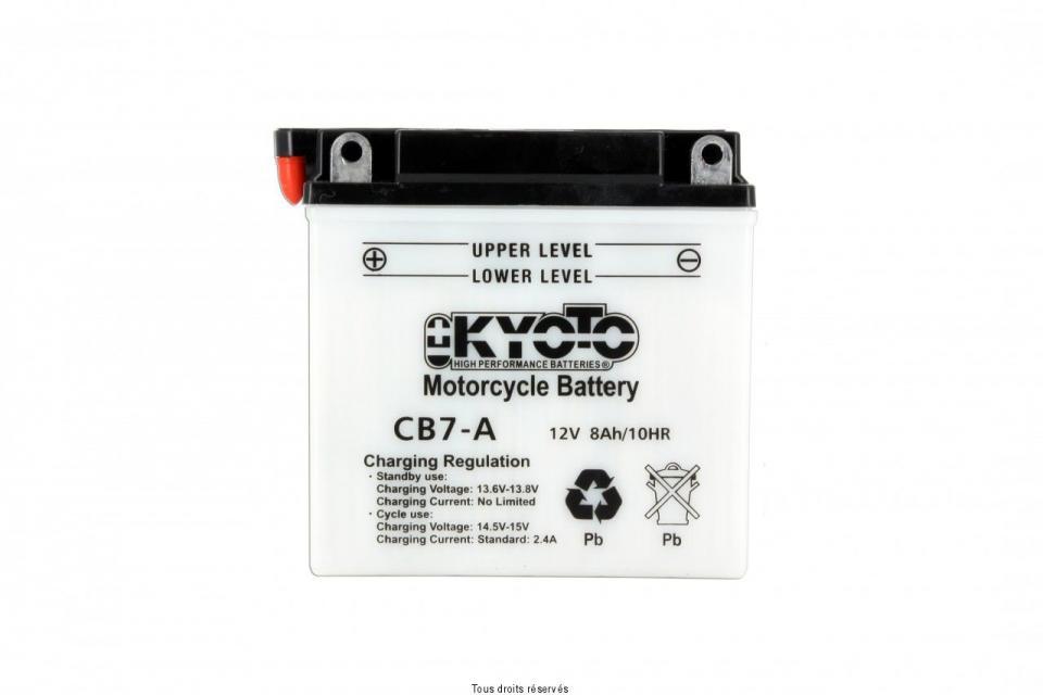 Batterie Kyoto pour Moto Suzuki 125 GN 1982 à 2003 YB7-A / 12V 8Ah Neuf