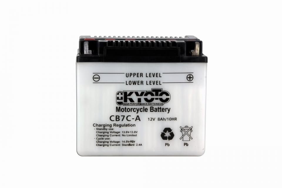 Batterie Kyoto pour Moto Derbi 125 Cross city 2007 à 2014 YB7C-A / 12V 8Ah Neuf