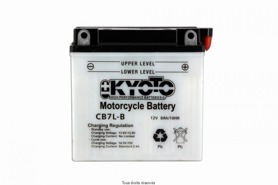 Batterie Kyoto pour Auto Yamaha 125 Après 2001 YB7L-B / 12V 8Ah Neuf