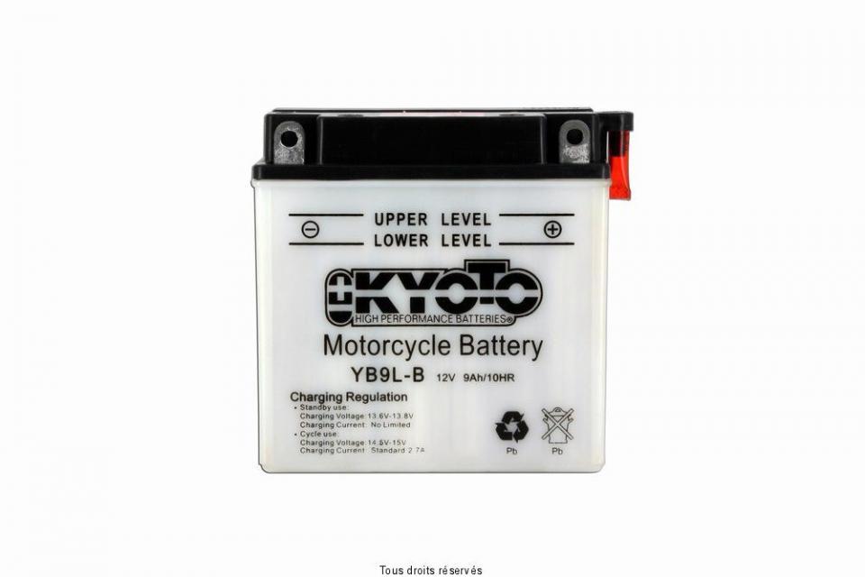 Batterie Kyoto pour Moto Hyosung 125 Ga Cruise I 1995 à 1998 YB9L-B / 12N9-3B / 12V 9Ah Neuf