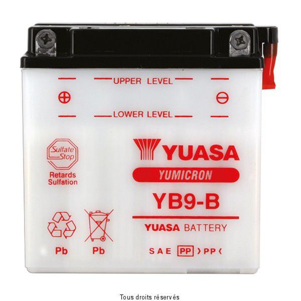 Batterie Yuasa pour Moto Honda 250 Cb Rs Cd 6Vis 1982 à 1983 YB9-B / 12V 9Ah Neuf