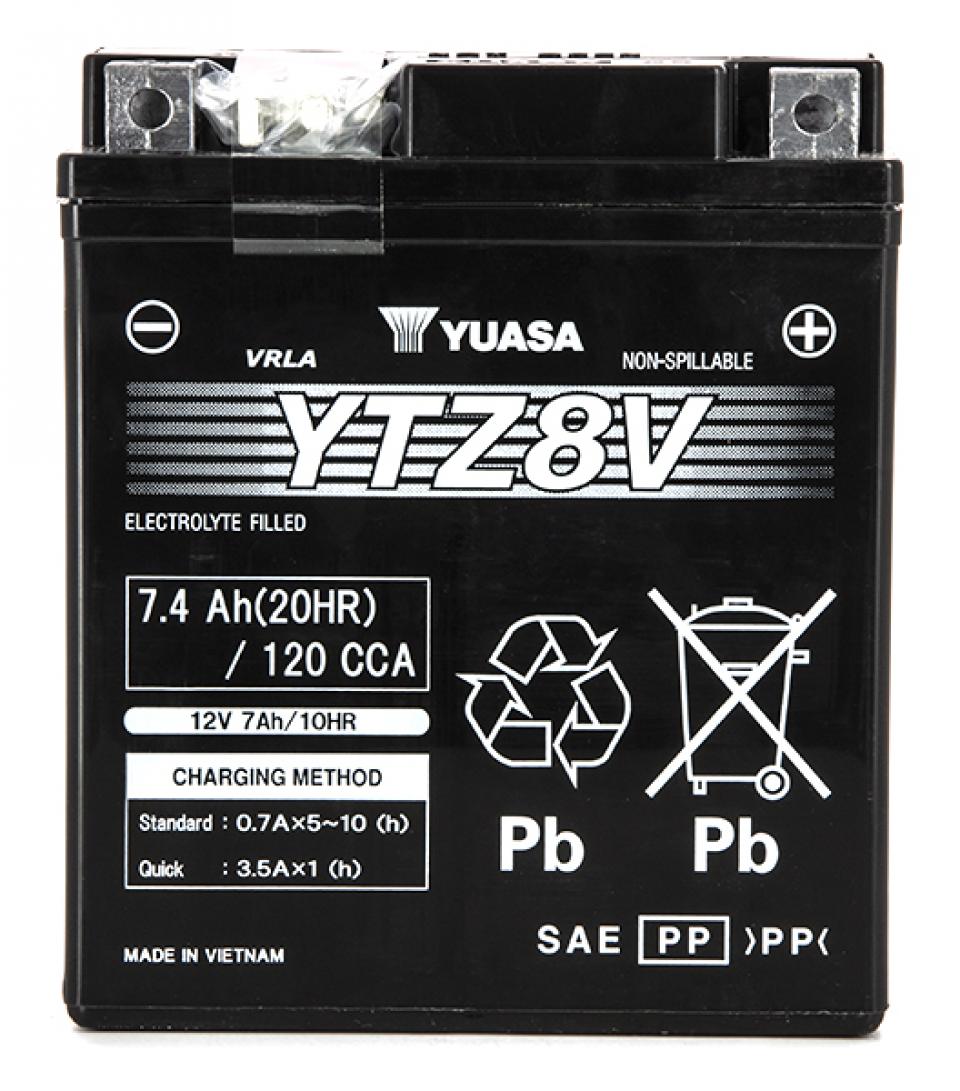 Batterie Yuasa pour Moto Honda 500 NX 2024 YTZ8V / 12V 7.4Ah Neuf