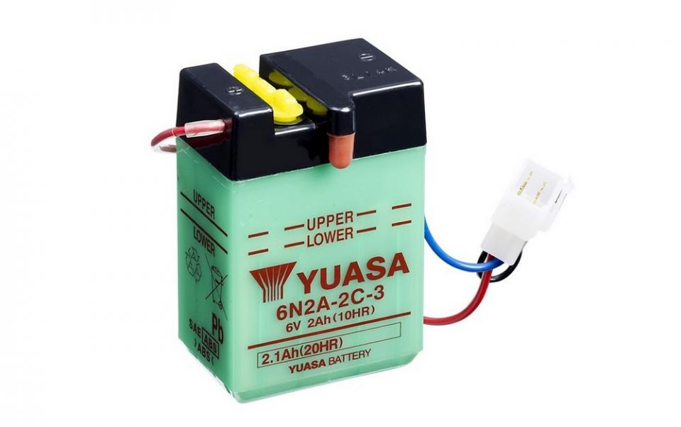 Batterie Yuasa pour Moto Honda 70 ST Dax 1980 à 1989 6N2A-2C-3 / 6V 2Ah Neuf