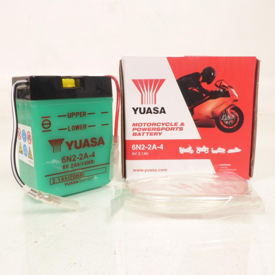 Batterie Yuasa pour Moto Suzuki 400 GSX FWS 1980 à 1984 6N2-2A-4 / 6V 2Ah Neuf