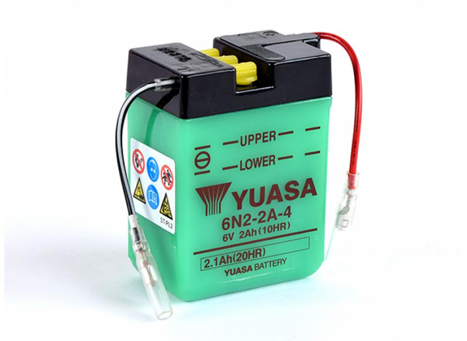 Batterie Yuasa pour Moto Suzuki 400 GSX FWS 1980 à 1984 6N2-2A-4 / 6V 2Ah Neuf