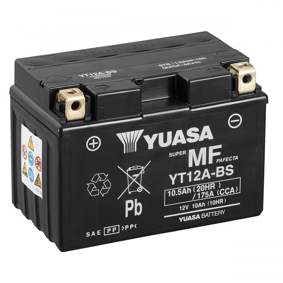 Batterie Yuasa pour Moto Aprilia 1000 Tuono V4R Aprc Abs 2014 YT12A-BS / 12V 10Ah Neuf