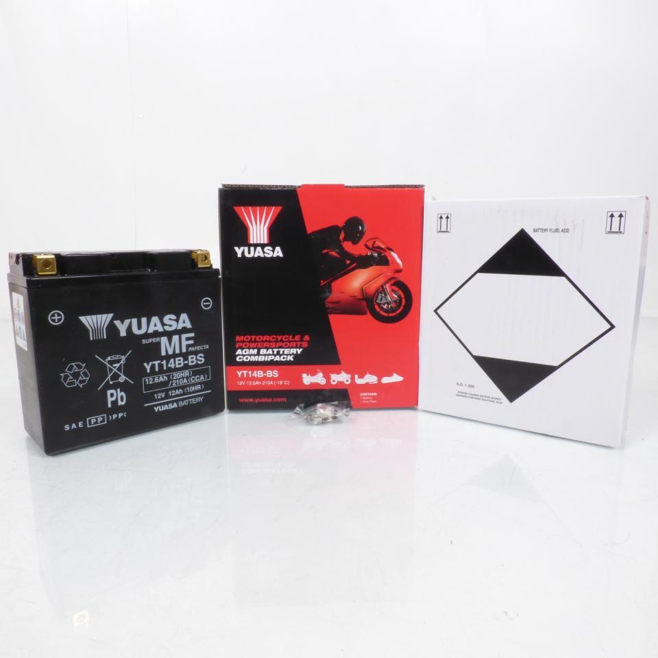 Batterie Yuasa pour Moto Yamaha 1900 Xv A Midnight Star 2006 à 2016 YT14B-BS / 12V 12Ah Neuf