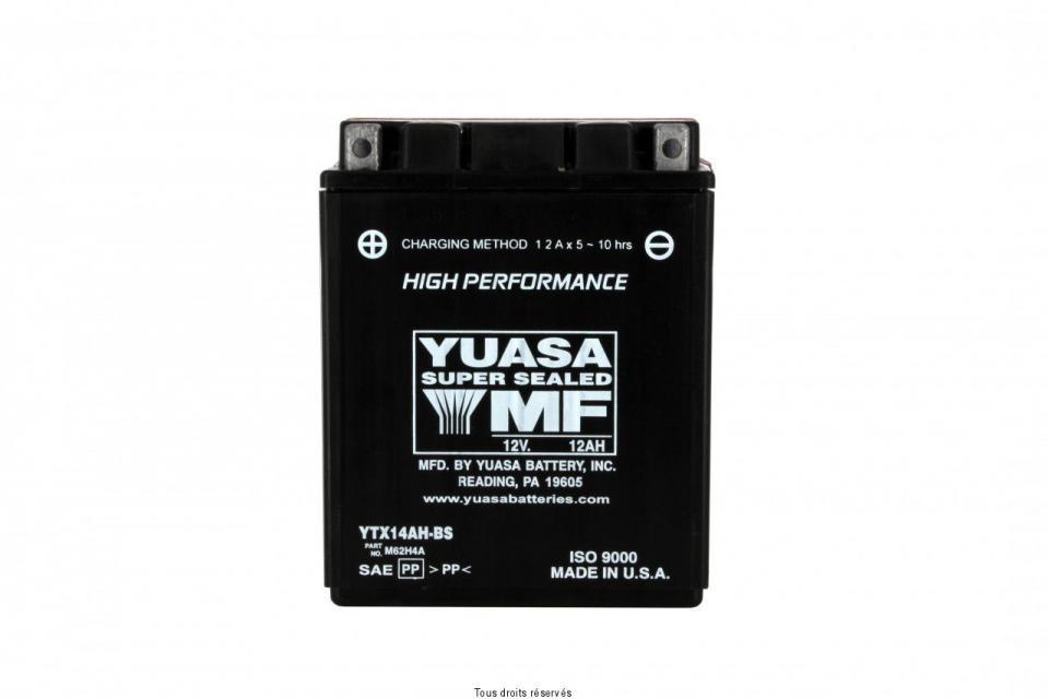 Batterie Yuasa pour Moto Honda 600 Xl V Transalp 1987 à 1993 YTX14AH-BS / 12V 12Ah Neuf