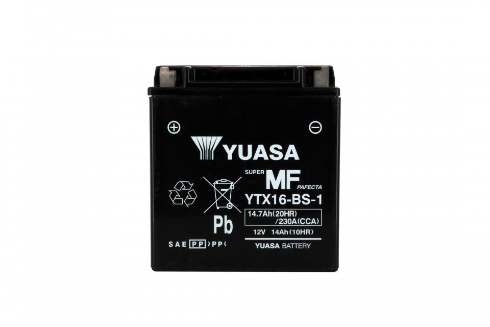 Batterie Yuasa pour Moto Suzuki 1500 VL Intruder 1998 à 2003 YTX16-BS-1 / 12V 14Ah Neuf