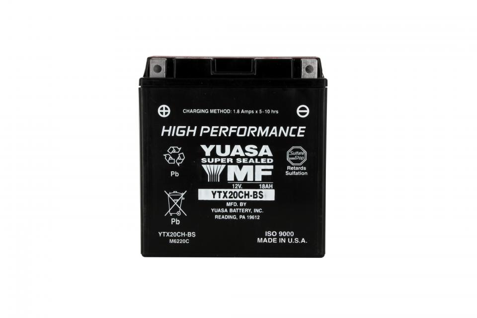 Batterie Yuasa pour Moto Moto Guzzi 1200 Griso 2009 à 2016 YTX20CH-BS / 12V 18Ah Neuf