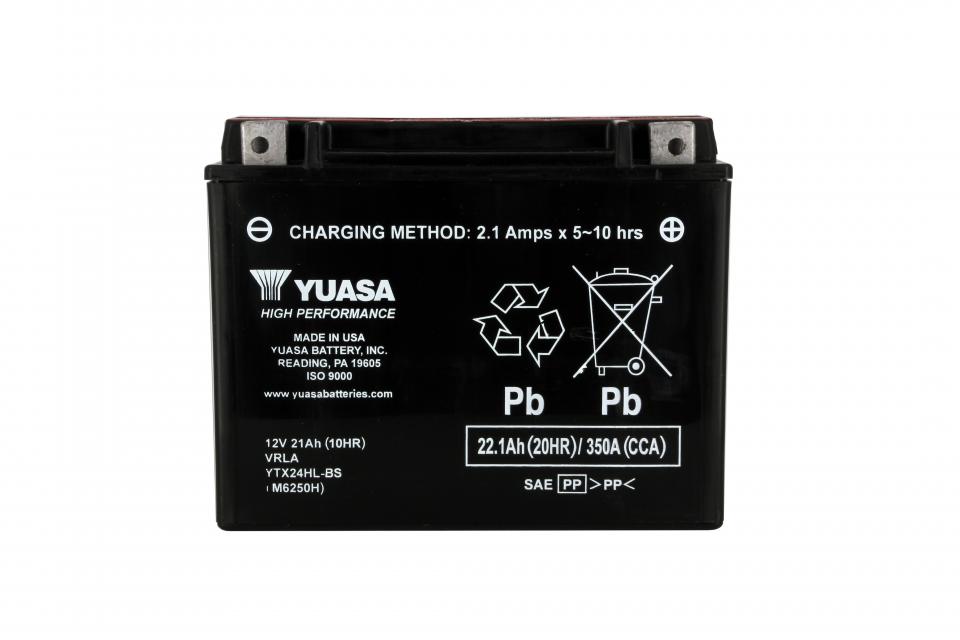 Batterie Yuasa pour Moto CAN-AM 990 Spyder S 2008 à 2012 YTX24HL-BS / 12V 21Ah Neuf