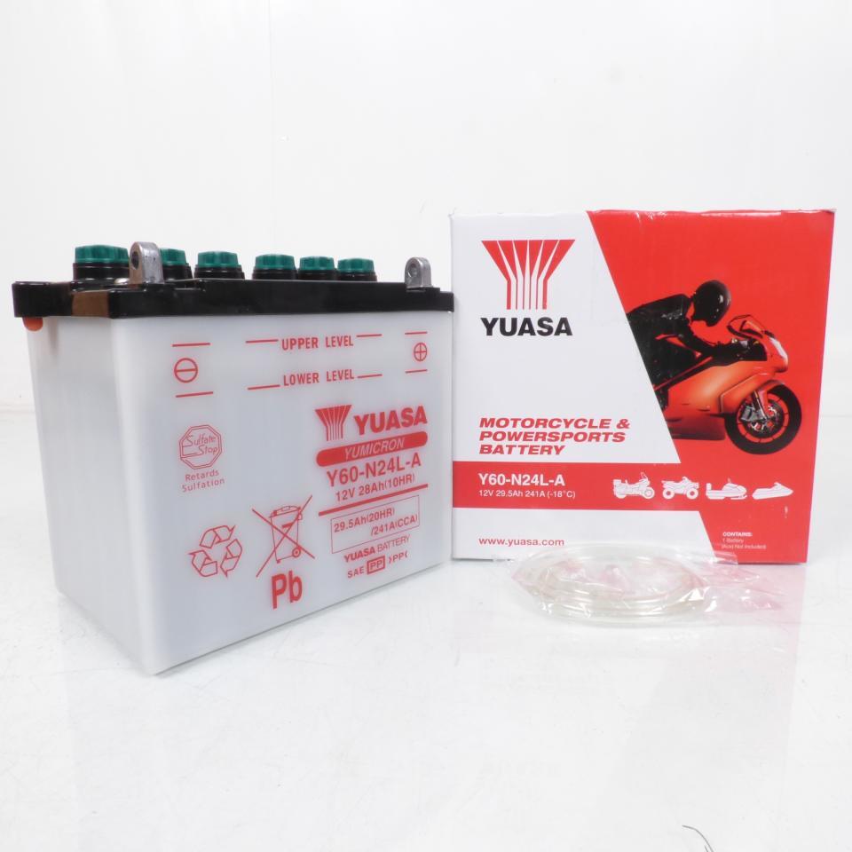 Batterie Yuasa pour Moto BMW 650 R 65 / 1 1986 à 1989 Y60-N24L-A / 12V 28Ah Neuf