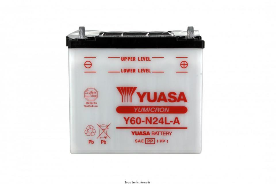 Batterie Yuasa pour Moto BMW 650 R 65 / 1 1986 à 1989 Y60-N24L-A / 12V 28Ah Neuf