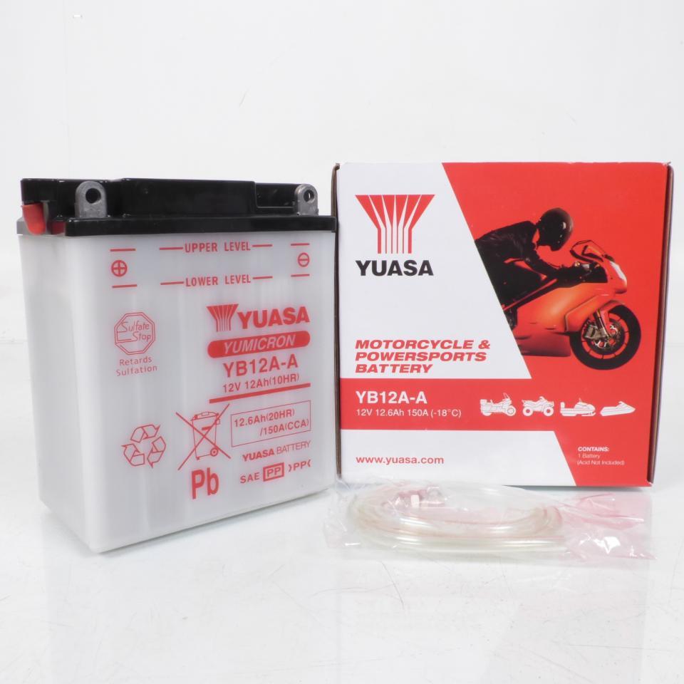 Batterie Yuasa pour Moto Honda 400 Vf F Fd 1983 à 1986 YB12A-A / 12V 12Ah Neuf