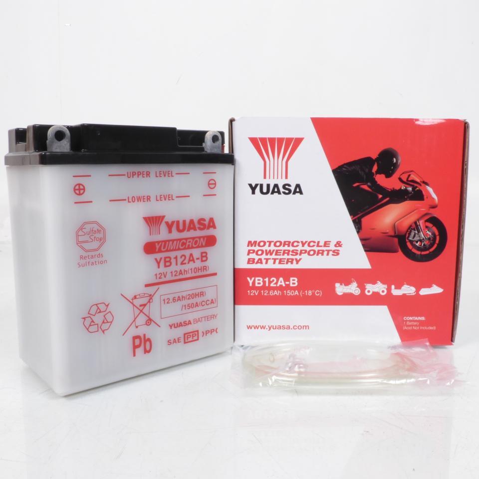 Batterie Yuasa pour Moto Honda 450 Cb Sg Sj 1986 à 1992 YB12A-B / 12V 12Ah Neuf