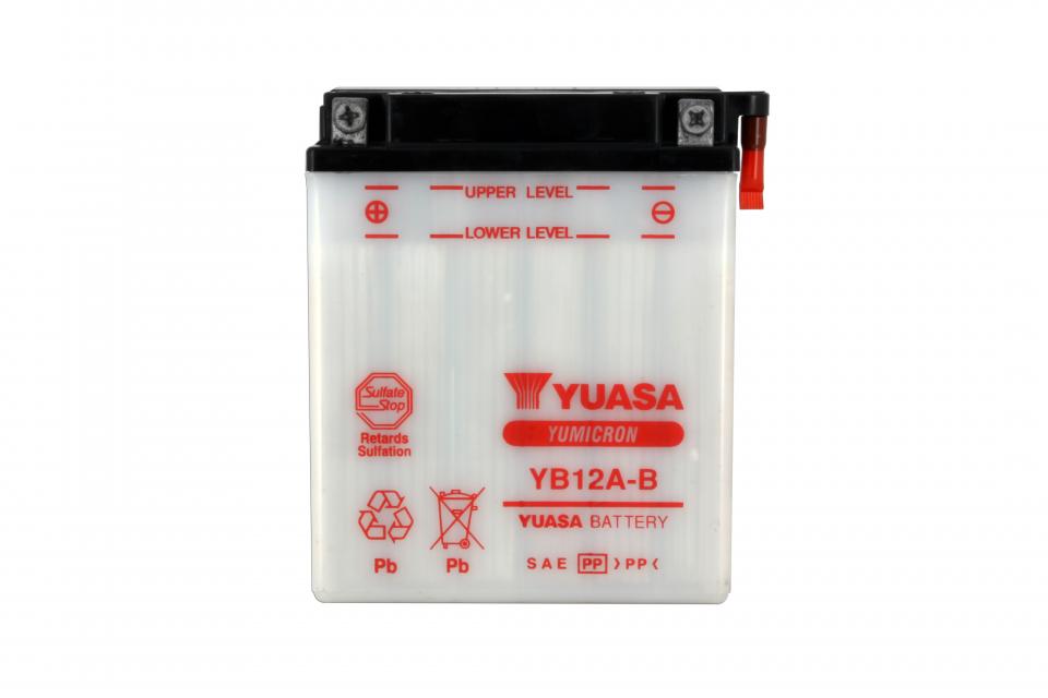 Batterie Yuasa pour Moto Honda 450 Cb Sg Sj 1986 à 1992 YB12A-B / 12V 12Ah Neuf