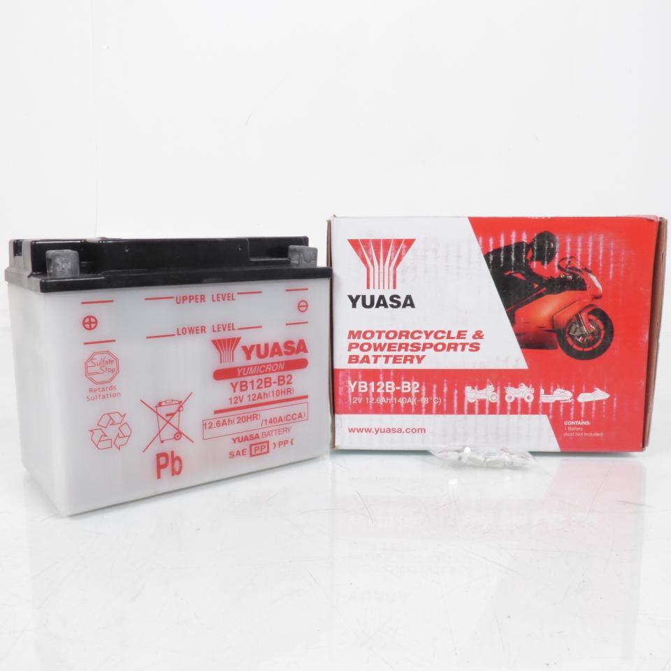 Batterie Yuasa pour Moto Suzuki 400 Gsx F 1981 à 1983 YB12B-B2 / 12V 12Ah Neuf