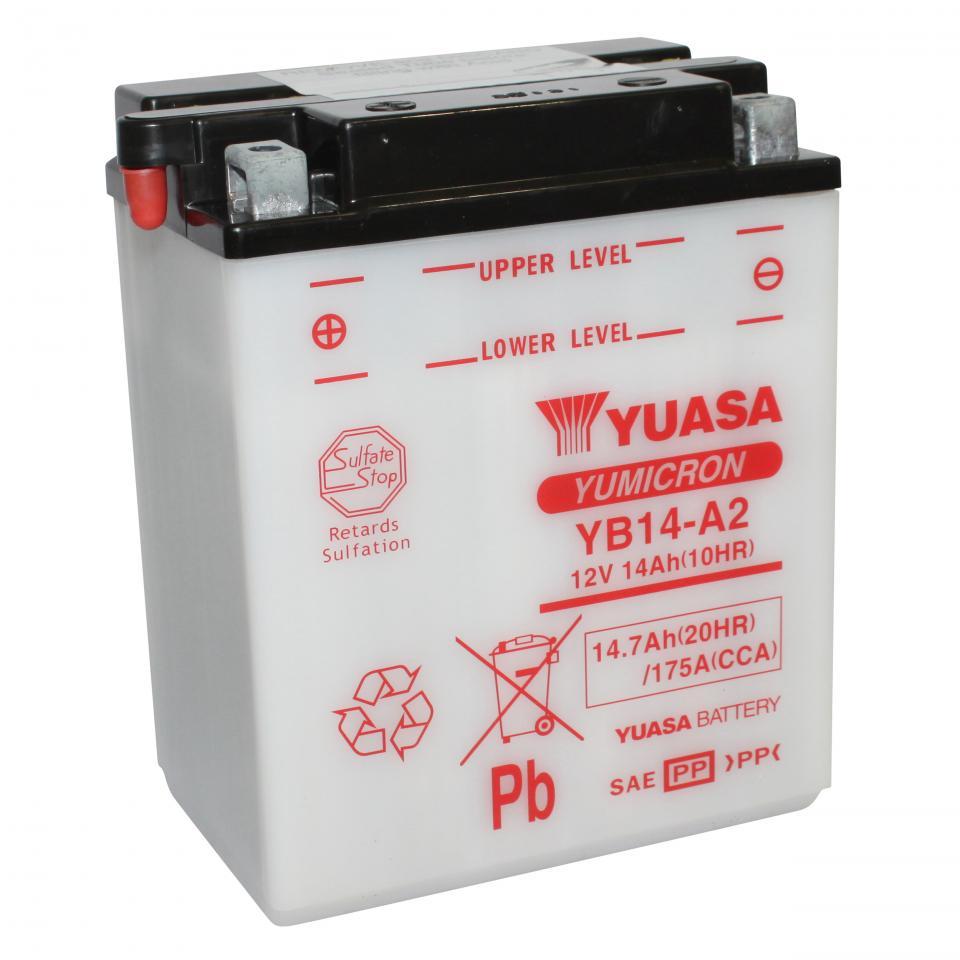 Batterie Yuasa pour Moto Honda 500 Cx Custom 1979 à 1982 YB14-A2 / 12V 14Ah Neuf