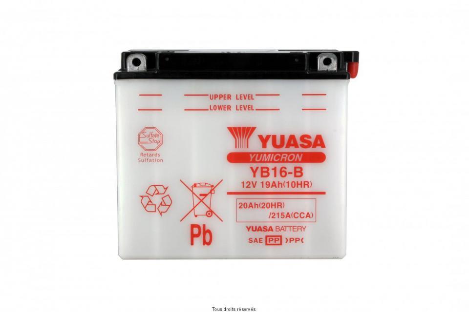 Batterie Yuasa pour Moto Ducati 907 Paso Ie 1990 à 1993 YB16-B / 12V 19Ah Neuf