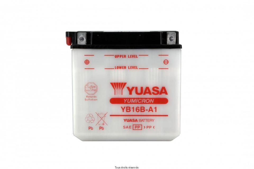 Batterie Yuasa pour Moto Cagiva 750 Elefant 1993 à 1998 YB16B-A1 / 12V 16Ah Neuf
