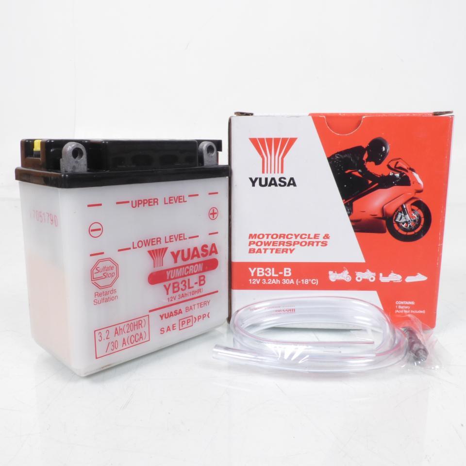 Batterie Yuasa pour Moto Yamaha 125 Dt Lc Ypvs 1985 à 1992 YB3L-B / 12V 3Ah Neuf