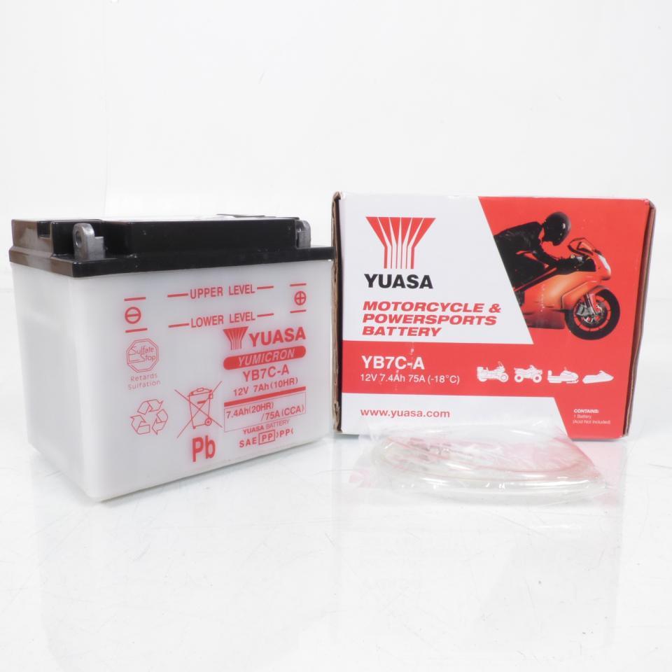 Batterie Yuasa pour Moto Yamaha 200 TW 1989 à 1999 YB7C-A / 12V 7Ah Neuf