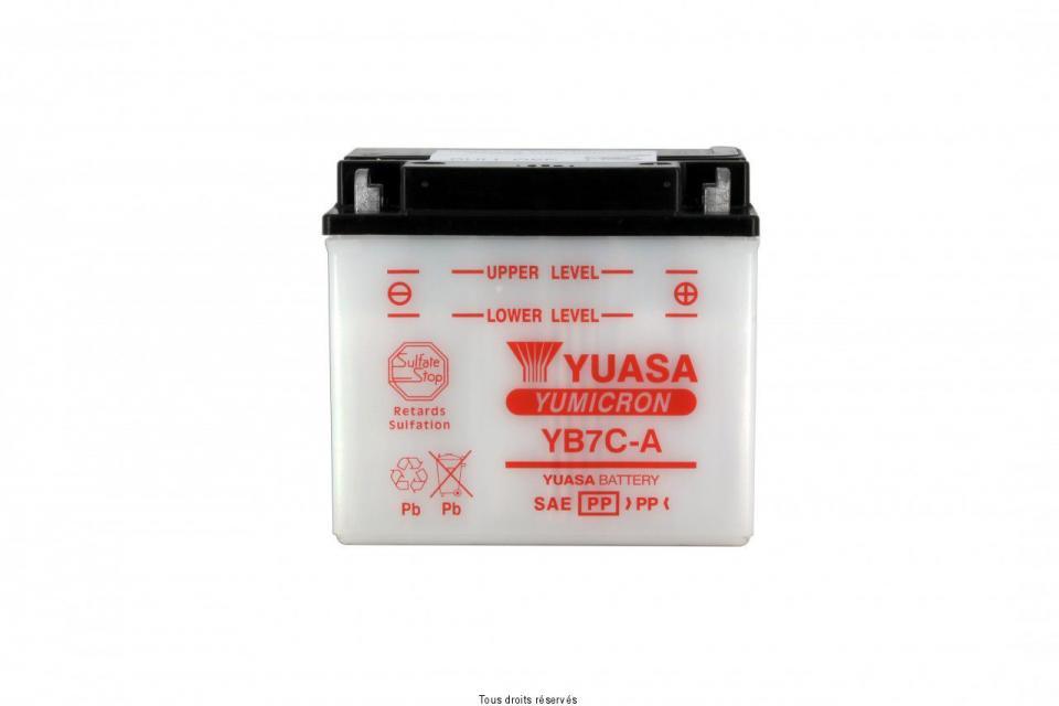 Batterie Yuasa pour Moto Derbi 125 Cross city 2007 à 2014 YB7C-A / 12V 7Ah Neuf