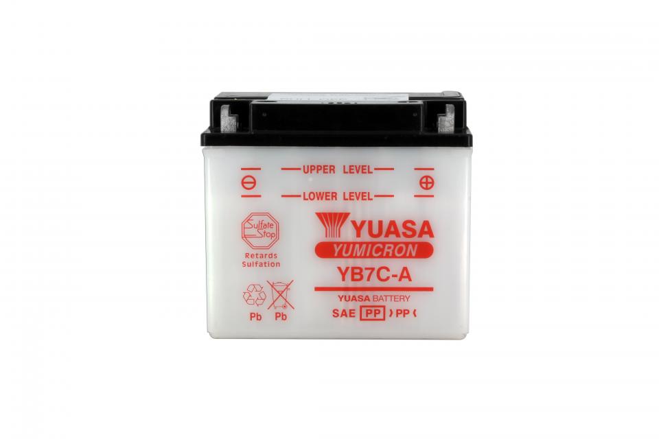 Batterie Yuasa pour Moto Derbi 125 Senda R Baja Eu3 2010 à 2013 YB7C-A / 12V 7Ah Neuf