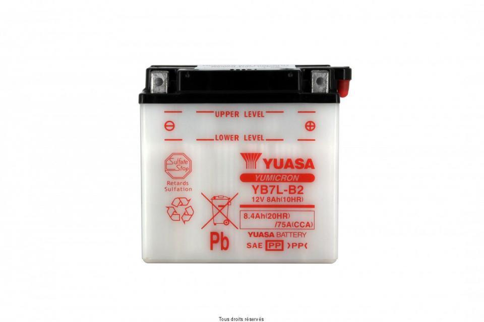 Batterie Yuasa pour Scooter Yamaha 125 Teos 2001 à 2003 YB7L-B2 / 12V 8Ah Neuf
