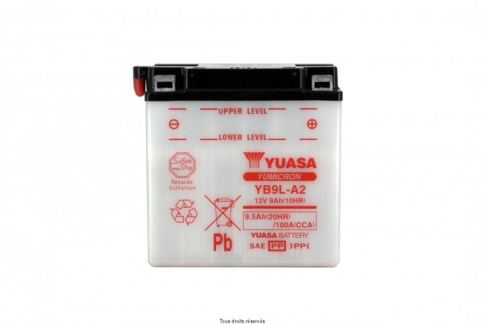 Batterie Yuasa pour Moto Kawasaki 250 El 252 Ex 1997 à 2003 YB9L-A2 / 12V 9Ah Neuf