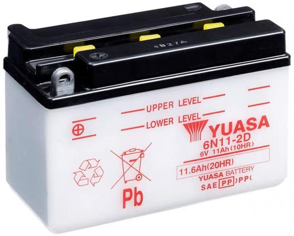 Batterie Yuasa pour Scooter Yamaha 80 CV BELUGA 1981 à 1987 6N11-2D / 6V 11Ah Neuf