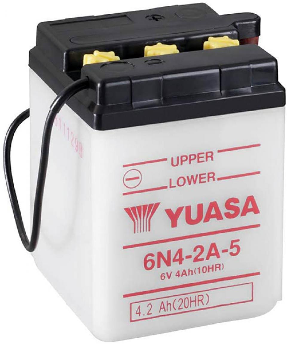 Batterie Yuasa pour Moto Yamaha 50 LB Chappy 1982 à 1989 6N4-2A-5 / 6V 4Ah Neuf