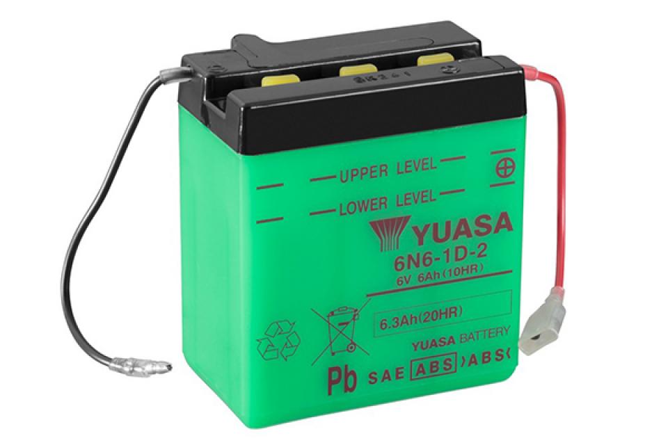 Batterie Yuasa pour Moto Kawasaki 80 AE 1981 à 1989 6N6-1D-2 / 6V 6Ah Neuf