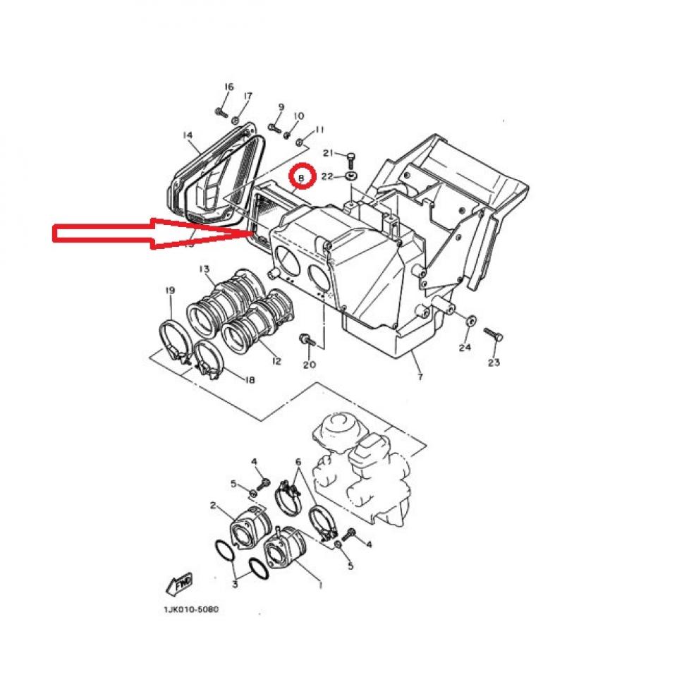 Filtre à air pour moto Yamaha 600 SRX 1986 à 1987 1JK-14451-01 1JK-14451-00 Neuf