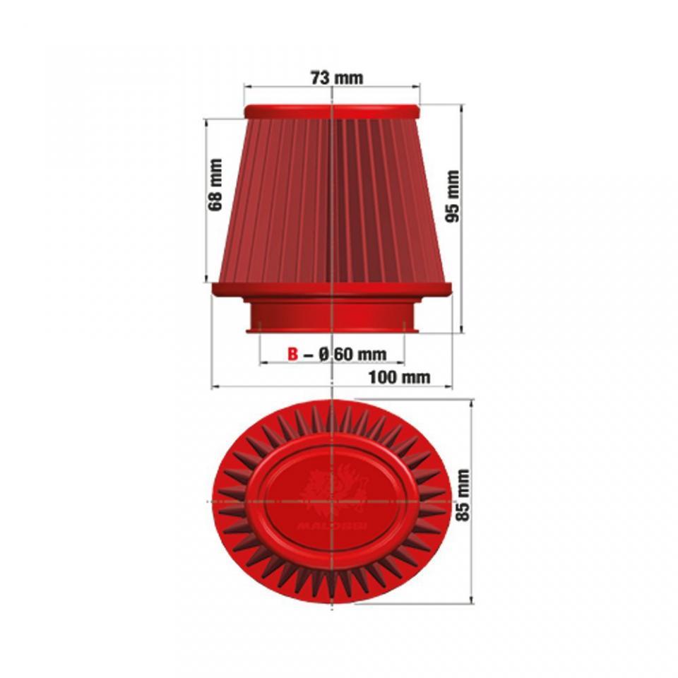 Filtre à air Malossi pour Auto 0417254 / Ø60mm hauteur 95mm Neuf