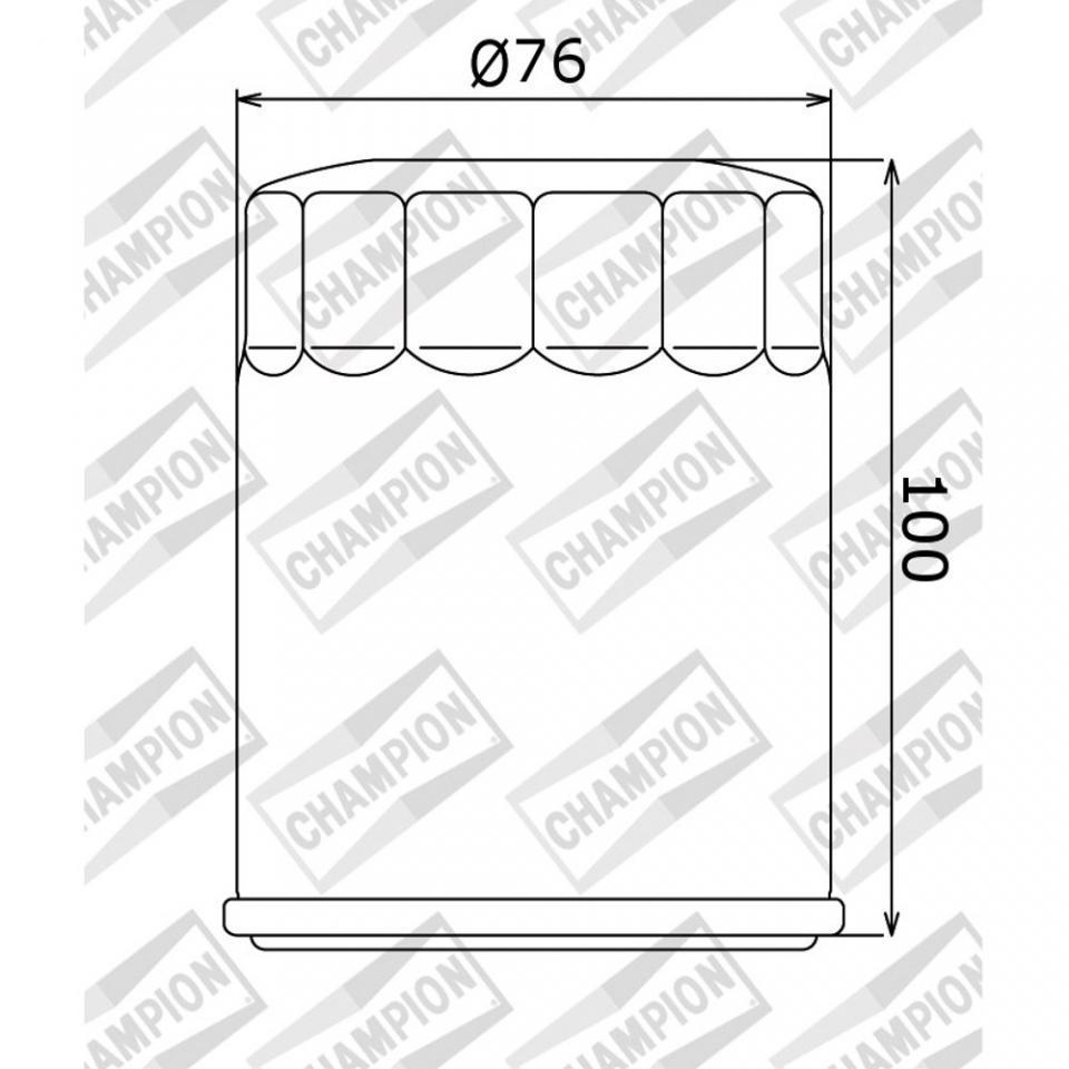 Filtre à huile Champion pour Auto Piaggio 420 Ape Tm P703-P703V Diesel 1987-2004 COF100101S / 222721 Neuf